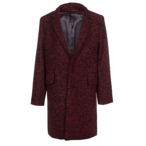 Paul Smith Men’s Bouclé Coat - Red Black - Small